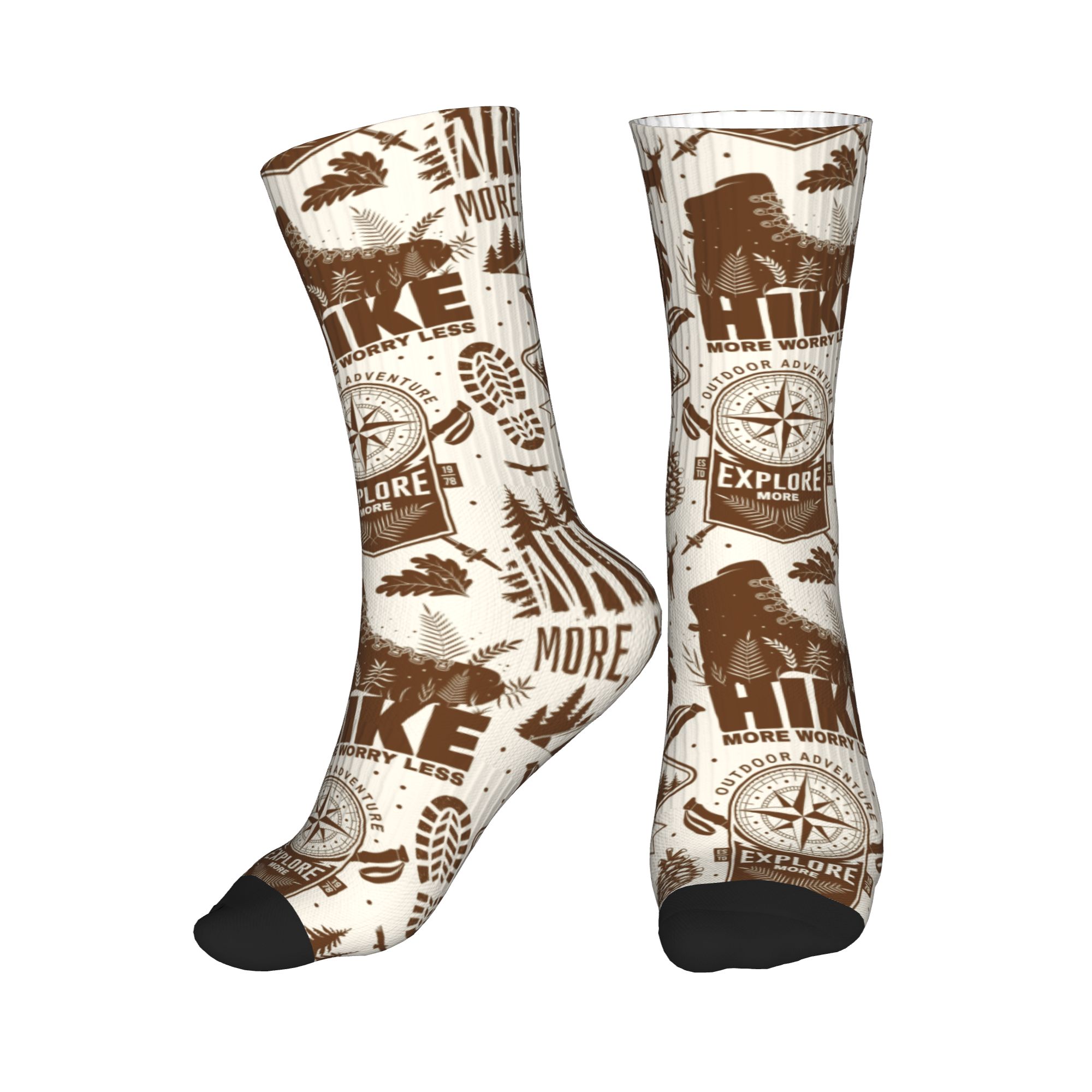 Dress Sock Men - Calzini da uomo vintage marroni con